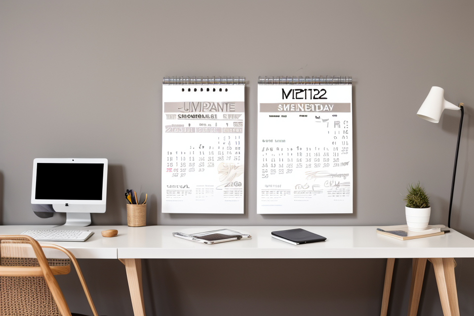 What is the difference between a desk calendar and a wall calendar?