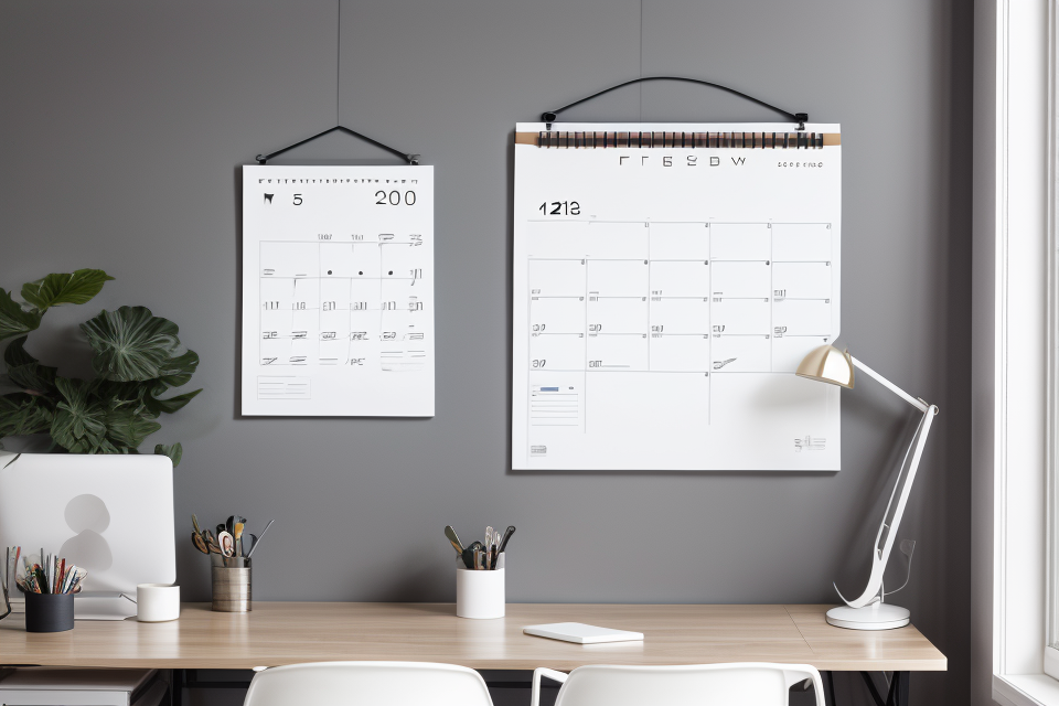 Choosing the Perfect Wall Calendar: Where to Place Your Wall Calendar for Maximum Visibility and Functionality