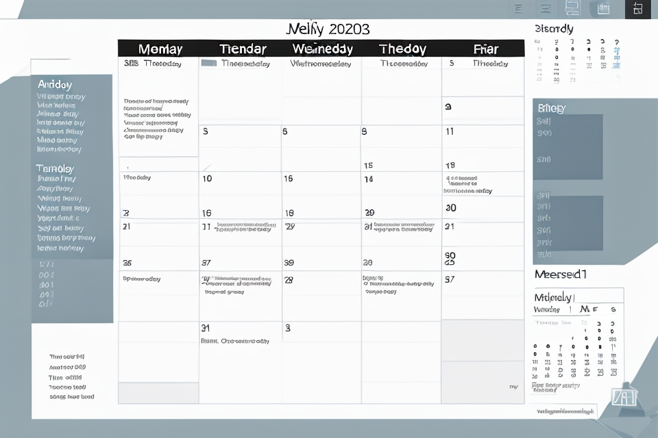 Stay Organized with a Monthly Calendar Template in Word