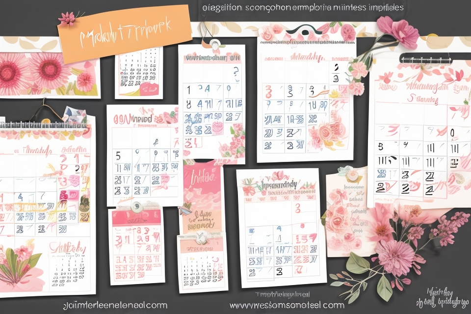 Create Your Own Customized Calendar with Free Printable Templates
